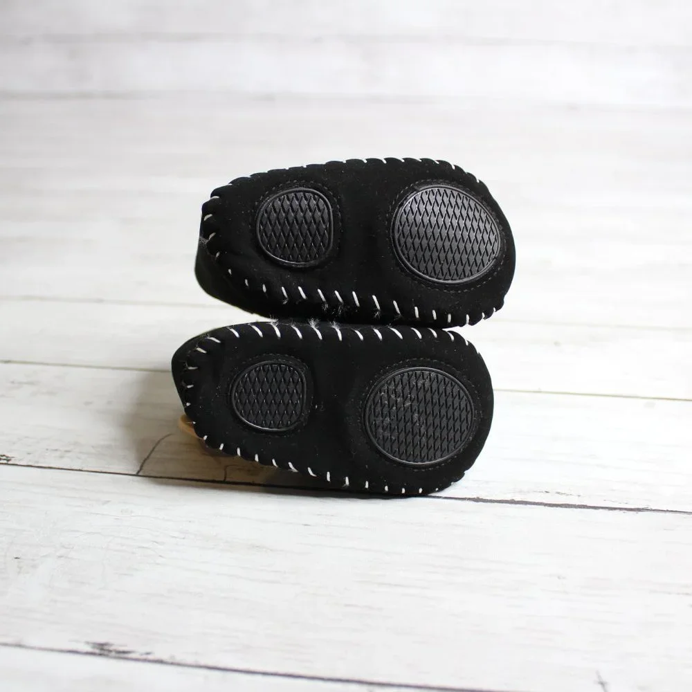 Baby Girl's Winter Booties Size 1 2 0-6 Months Black Boots
